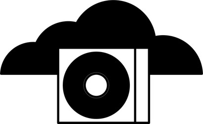 Cloud computing compact disk drive vector