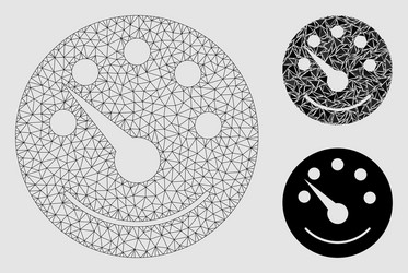 dashboard mesh 2d model and triangle mosaic vector image