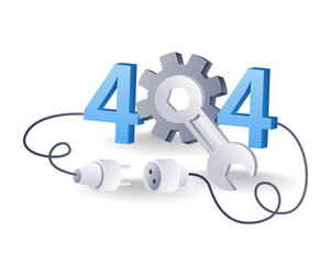 internet error code 404 technology system flat vector image