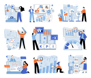 performance indicator performing well in key vector image