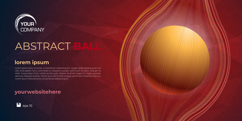 3d colorful ball in line cage red and yellow vector