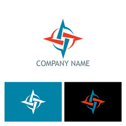 Abstract star technology logo Royalty Free Vector Image