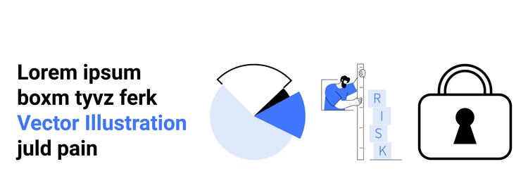 conceptual image representing risk analysis data vector image