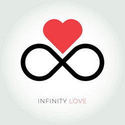 Infinity love logo valentine and relationship icon vector