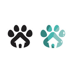 paw logo design Vector Image