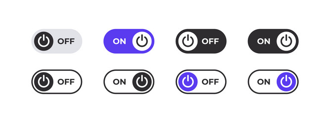 On Off Slider Mobile Ui Toggle Vector Images (over 770)