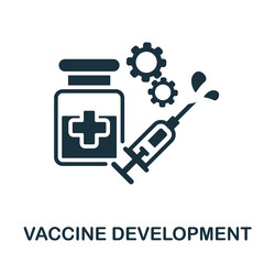 vaccine development icon simple element from vector image
