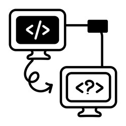 coding network vector image