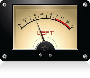 Analog Signal Meter - Retro Style vector image