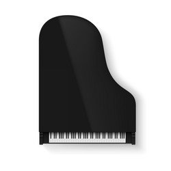 classical realistic grand piano top view vector