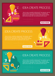 Idea creating process concept flat vector