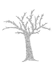 Tree created from dots vector