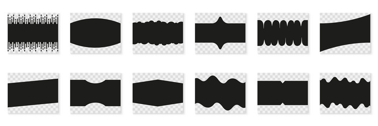abstract border divider separator shape of page vector image