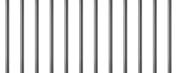 Realistic prison metal bars fence jail vector