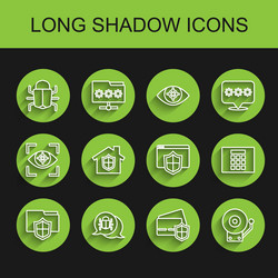 set line document folder protection system bug vector image