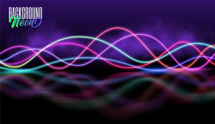 Abstract background with blurred magic neon light vector