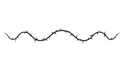 black thorny frame with endless curved pattern vector image