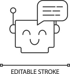 chatbot message linear icon vector image