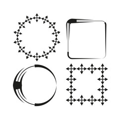 geometric frame icon abstract frame circle and vector image