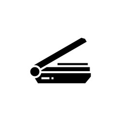 scanner icon computer component solid style vector image