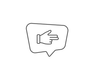 Click hand line icon two fingers palm sign Vector Image