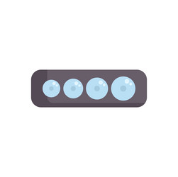 loading bar showing progress with four bubbles vector image
