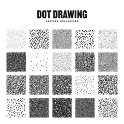 square shaped dotted objects stipple elements vector image