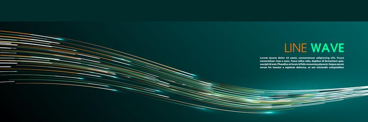 abstract colorful outline wave design on gradient vector image