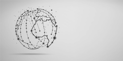 global network connection visualization vector image
