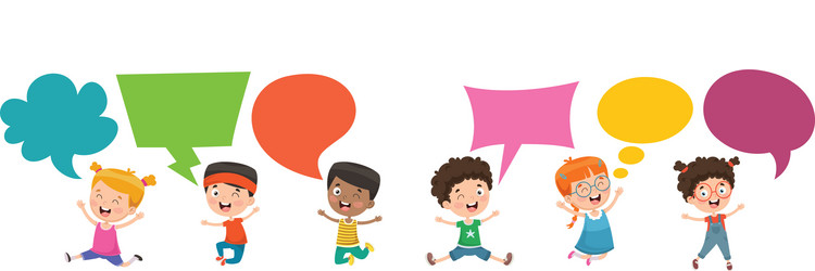 Kids speech bubble Royalty Free Vector Image - VectorStock
