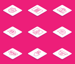 set line shield with check mark password vector image