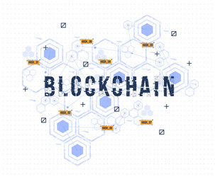 abstract circuit networking blockchain concept vector image