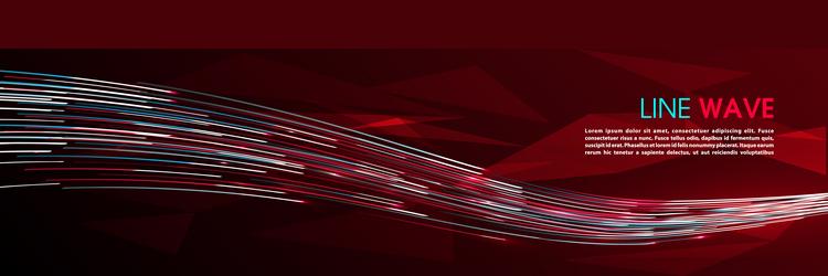 abstract colorful outline wave design on gradient vector image