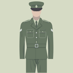 Military veteran wearing uniform Royalty Free Vector Image