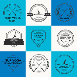 set of different logotype templates for stand up vector image
