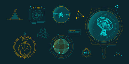 design elements for infographic of data vector image