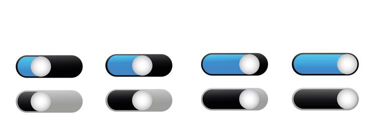 on and off toggle switch buttons vector image
