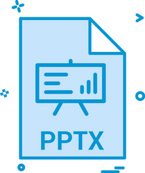 pptx file extension format icon design vector image