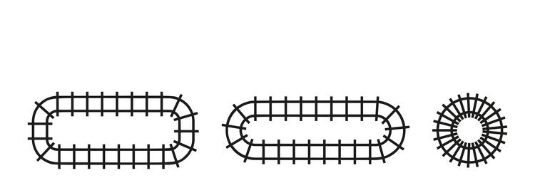 train rail track railway pattern 3d subway line vector image