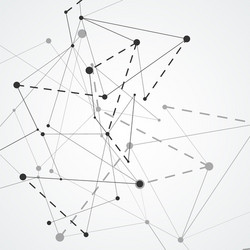 Abstract network connections with dots and lines vector