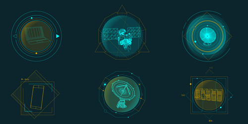 design elements for infographic of data vector image