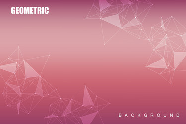 geometric abstract background with connected line vector image