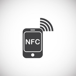 nfc related icon on background for graphic and web vector image