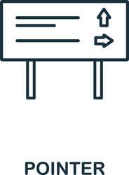 pointer outline icon thin line concept element vector image