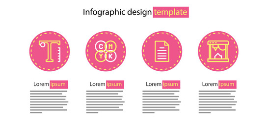 set line file document 3d printer cmyk color vector image
