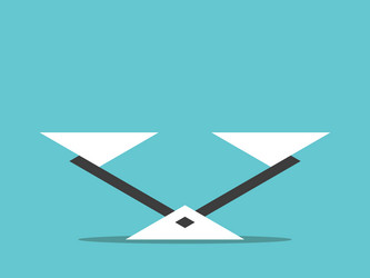 Empty outlined scale balance Royalty Free Vector Image