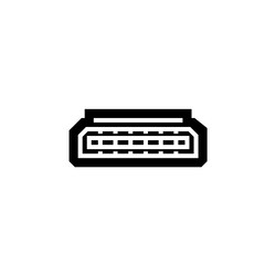 hdmi port icon computer component solid vector image