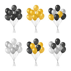 Helium Balloons Bunch Vector Image