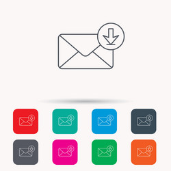 mail inbox icon email message sign vector image
