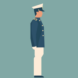 Military veteran wearing uniform Royalty Free Vector Image